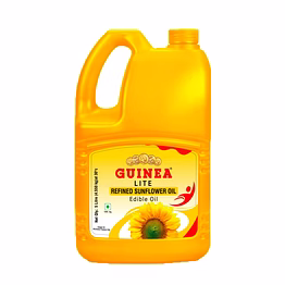 guinea lite refined sunflower oil – 5l jar