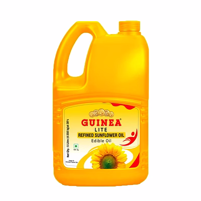 guinea lite refined sunflower oil – 5l jar