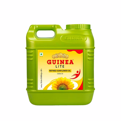 guinea lite refined sunflower oil - 15l jar