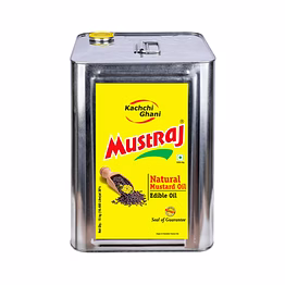 mustraj kachi ghani premium mustard oil -15kg tin