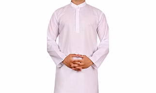 Solid Cotton Kurta Pajama Set For Men