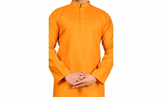 Solid Cotton Kurta Pajama Set For Men