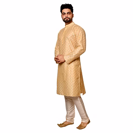 mahanubhav printed silk kurta set for men