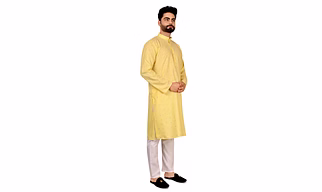 Cotton Printed Kurta Set For Men
