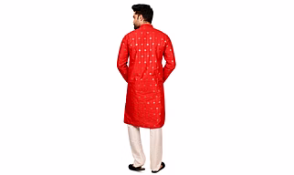 Stylish Mirror Embellished Kurta Set For Men