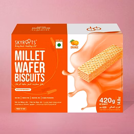 millet wafer biscuits orange (70gmx 6 packs)