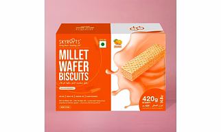 Millet Wafer Biscuits Orange (70gmX 6 Packs)