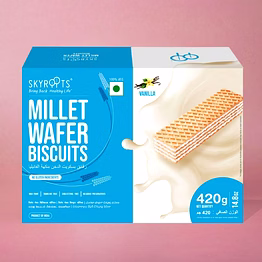 millet wafer biscuits vanilla (70gm x 6 packs)