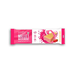 skyroots millet wafer biscuit – strawberry | pack of 20 x 25g