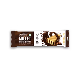 skyroots millet wafer biscuit – chocolate | pack of 20 x 25g