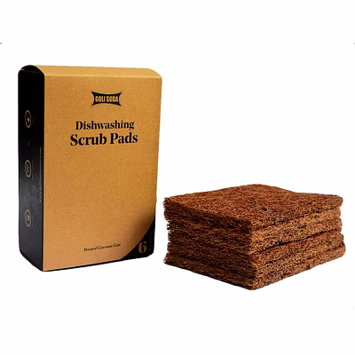 goli soda - natural coconut coir dishwashing scrub pads