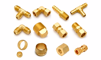 Brass fitting components
