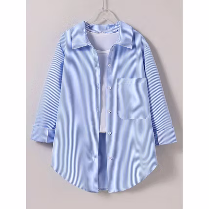 Ladies Long Sleeve Button-up Shirts-4