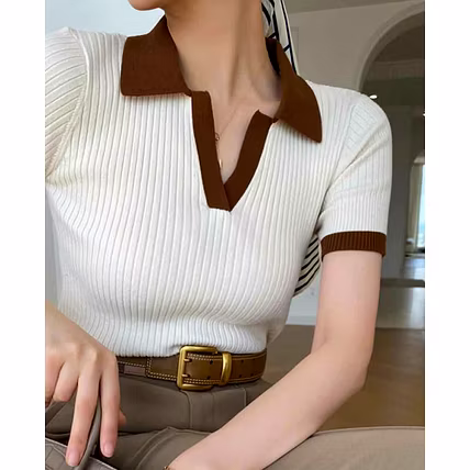 Short Sleeve Knit Top-5