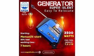 SS3500i Generator | Portable 3.5kVA Inverter Generator for Home & Outdoor