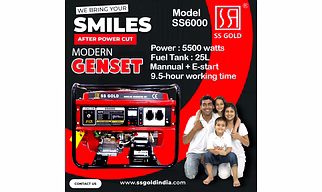 Generator SS6000 | High Power 6000W Portable Generator for Home & Business