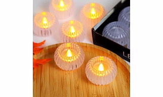LED Crystal Diya Set – Pack of 12