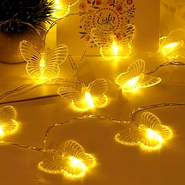 butterfly led string lights – diwali special aesthetic decorative fairy lights for bedroom, balcony, festivals & gifting