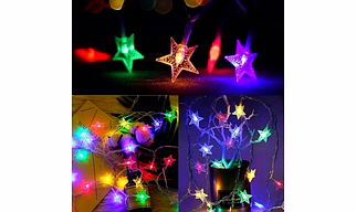Multicolor Star LED String Lights – Diwali Special Aesthetic Decorative Hanging Lights for Home, Garden & Festive Décor