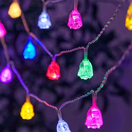 multicolor rose flower string fairy lights – diwali special aesthetic decorative led lights for home, garden & festive décor
