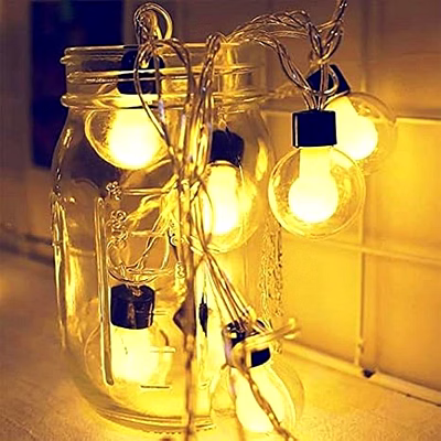 warm white globe bulb string lights – diwali special aesthetic cozy ambient décor for home, garden & parties