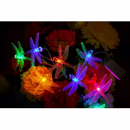 dragonfly decorative led string lights (10 pcs) for home, garden, party & festival decoration – multicolour glow, diwali special & aesthetic flower decor compatible