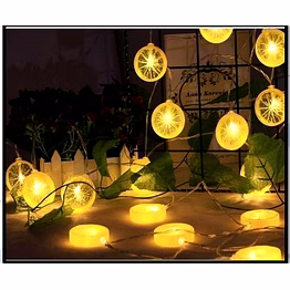 lemon slice led string lights – decorative fairy lights for kitchen, parties, café, summer décor & diwali special