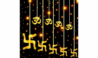 Om Swastik String Light for Copper Decoration – 8 Flashing Modes, Mandir, Window & Door Entrance, Diwali Special Aesthetic Decor for Pooja Room (6 Swastik + 6 Om)