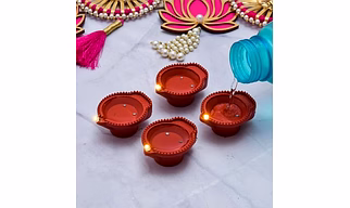 Water Sensor Diya LED Light – Automatic On/Off Pooja Lamp for Diwali, Mandir, Festivals & Home Decor