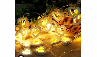 Romantic Heart-Shaped LED String Lights – Warm White Decorative Fairy Lights for Home, Diwali Aesthetic Parties & Gift Decoration
