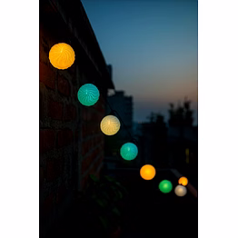 multicolour ball string lights – 10 led decorative lights for festivals, parties, bedroom & home decor