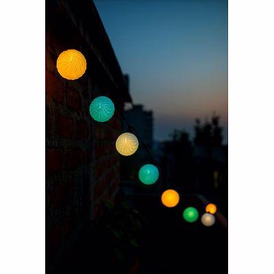 multicolour ball string lights – 10 led decorative lights for festivals, parties, bedroom & home decor