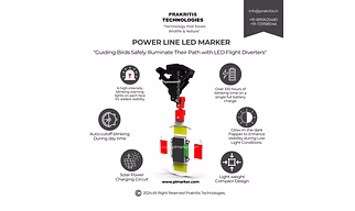 BIRD FLIGHT DIVERTER/POWER LINE MARKER/WARNING LIGHT FOR POWER LINES