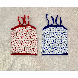 rukmini baby boys & girls pure hosiery cotton printed camisoles (pack of 2)