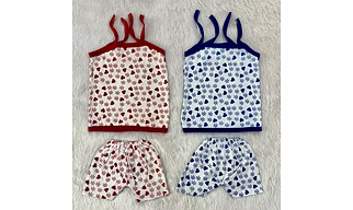 RUKMINI Pure Hosiery Cotton Camisoles/Slips/Inners with Pants for Baby Boys and Girls (Pack of 2 Sets)
