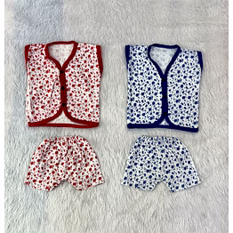 rukmini baby boys & girls pure hosiery cotton vests & pants dress set (pack of 2 sets)