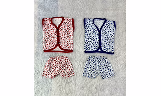 RUKMINI Baby Boys & Girls Pure Hosiery Cotton Vests & Pants Dress Set (Pack of 2 Sets)