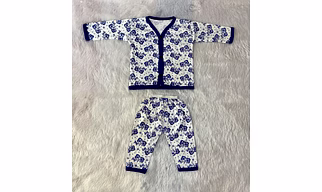RUKMINI Newborn Baby Pure Hosiery Cotton Full Sleeve Coord Dress Set