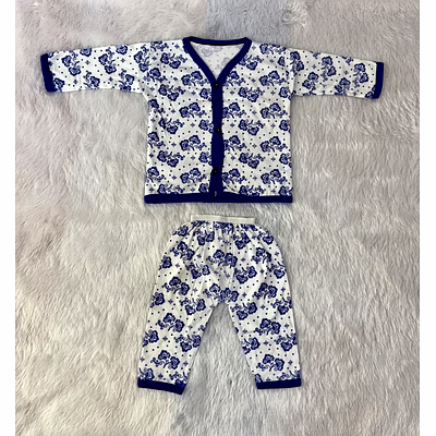 rukmini newborn baby pure hosiery cotton full sleeve coord dress set