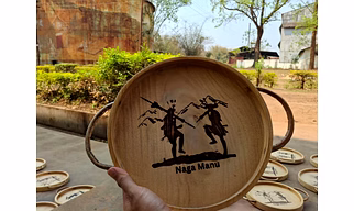plate,glass and serving trays made of wood and bamboo