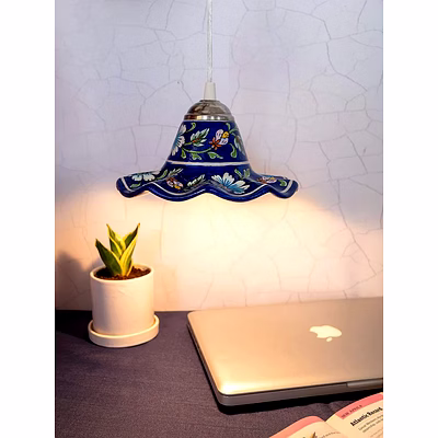 hanging lamp blue color