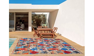 Multicolor Handknotted Area Rug,100% New Zealand Wool