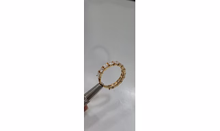 18KT Solid Yellow Gold Half Eternity Ring