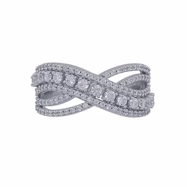 thekaavi diamond multi row crossover anniversary band
