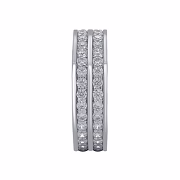 diamond double row eternity band