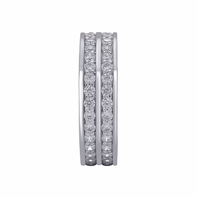 diamond double row eternity band