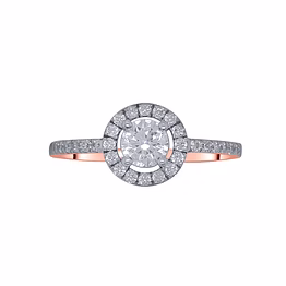 diamond framed engagement ring
