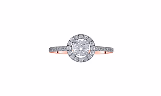 DIAMOND FRAMED ENGAGEMENT RING