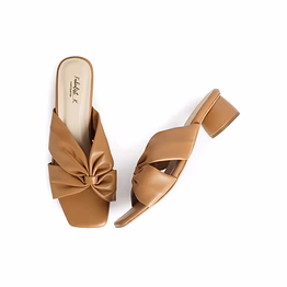 women's rounded block heel sandal / open toe heel sandal/ 2inch heel/ fashion sandals for casual,party and outdoor/ vegan footwear/ tan colour/brown colour