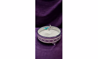 German Silver Dry fruit Jar with Peacock Lid for Wedding Return Gift